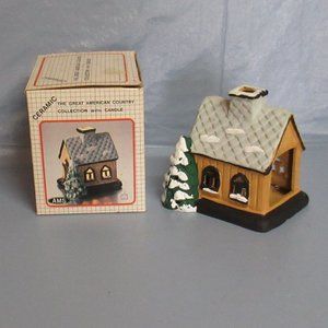 AMS Tealight Candle Ceramic Christmas Church